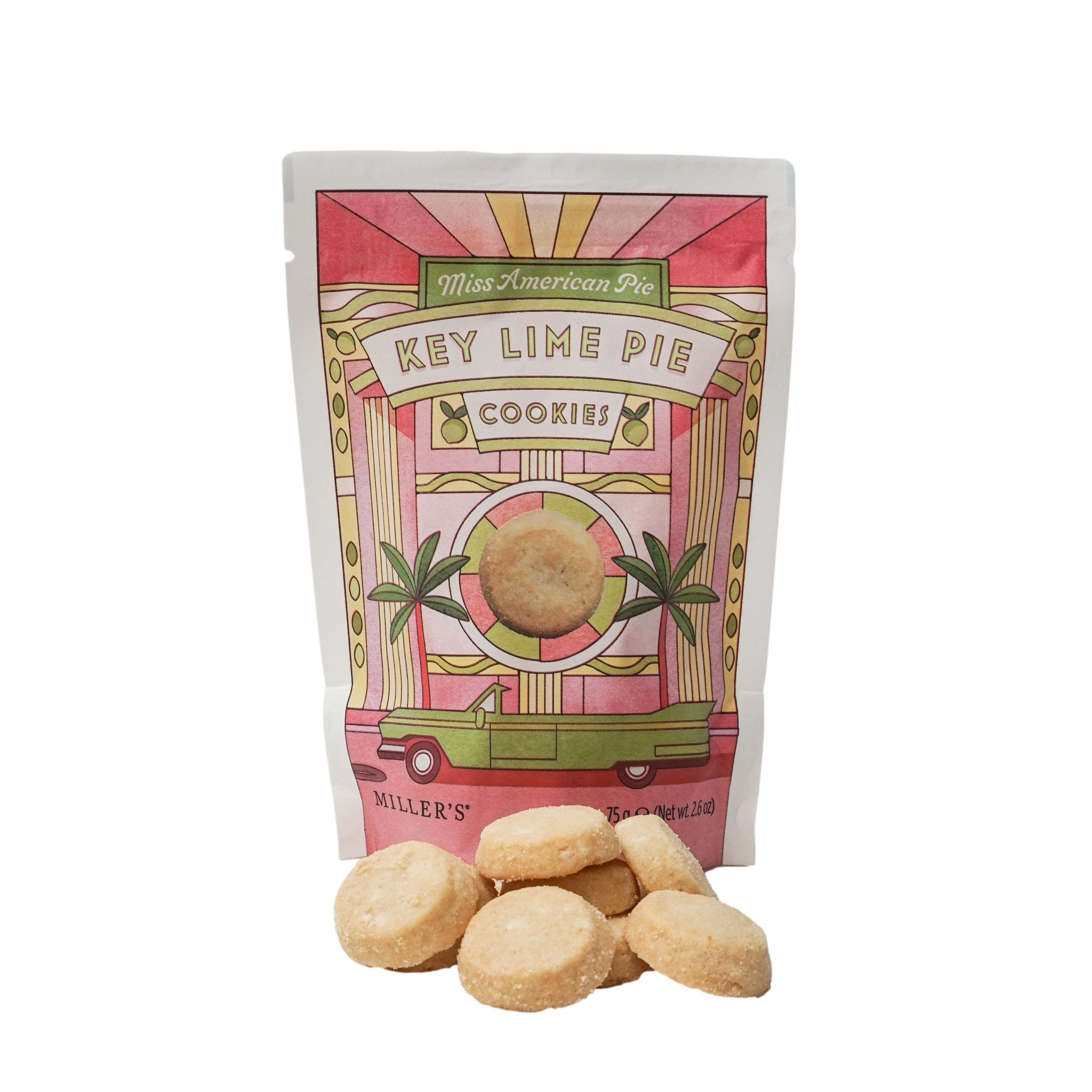 Miller`s ® Miss American Pie Key Lime Pie Cookies 75 Gramm 