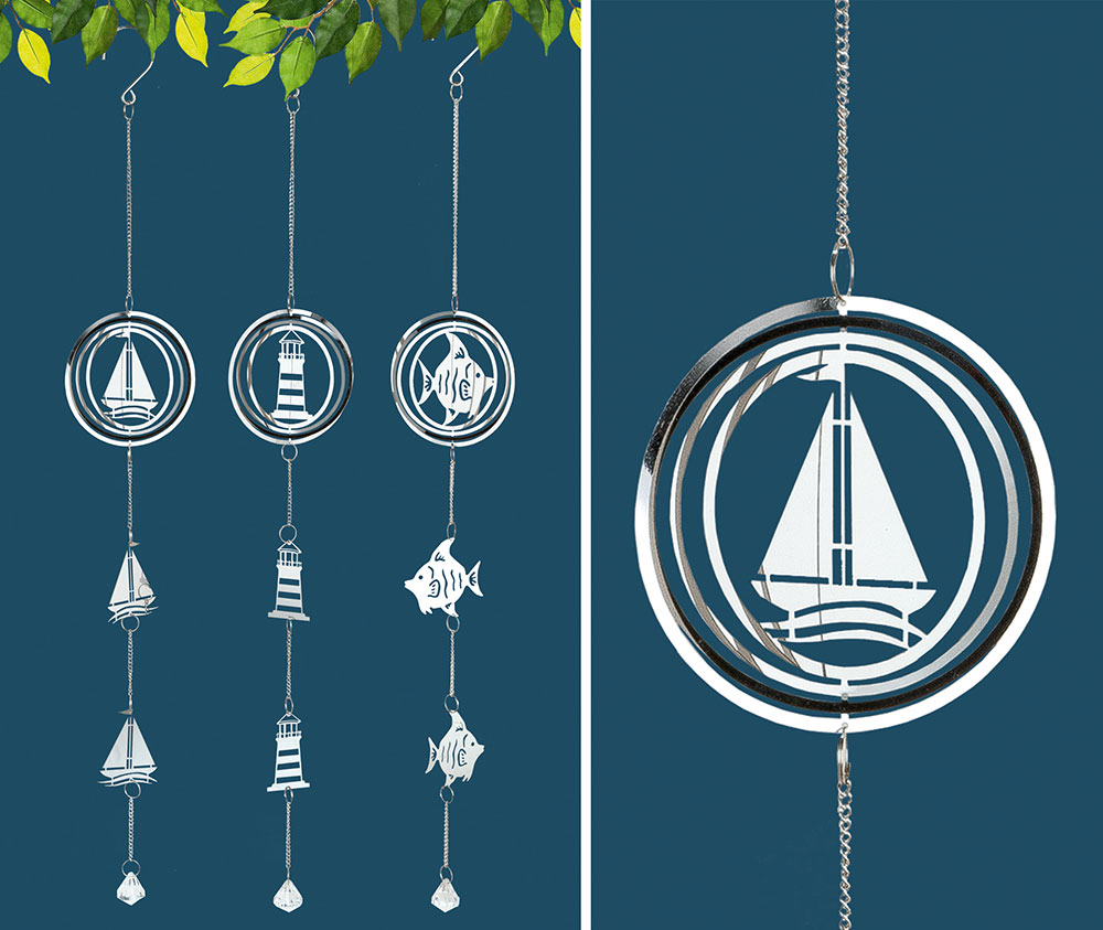 Edelstahl Girlande &quot;Maritim&quot;, Fisch