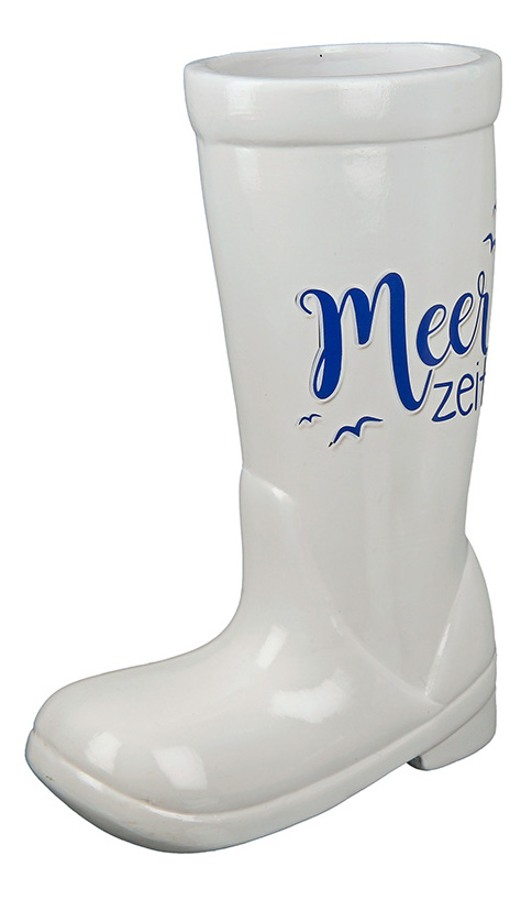 Keramik Pflanztopf &quot;Stiefel&quot; Meerzeit