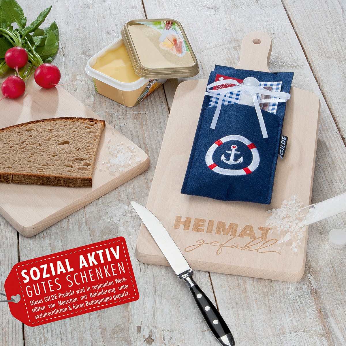 Holz Schneidebrett Set Norden