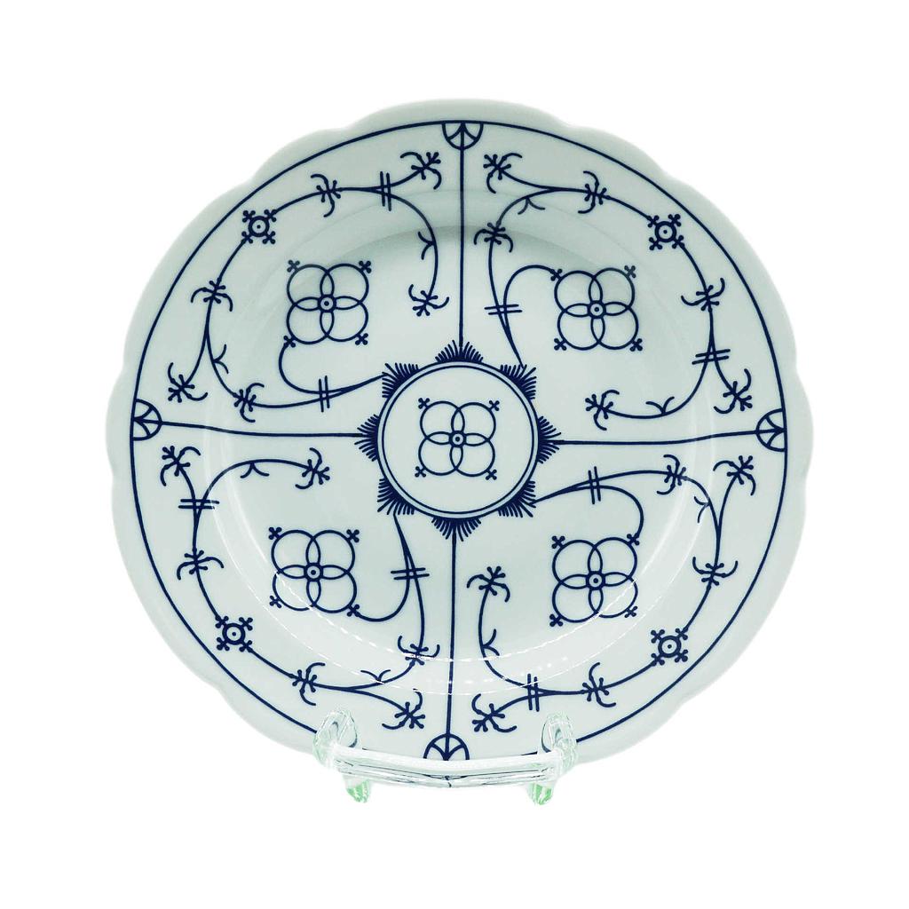 Winterling Indischblau Teller tief festoniert 24 cm