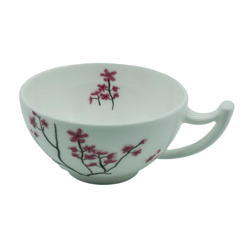 Bone China Tasse &amp; Untere "Cherry Blossom", klein