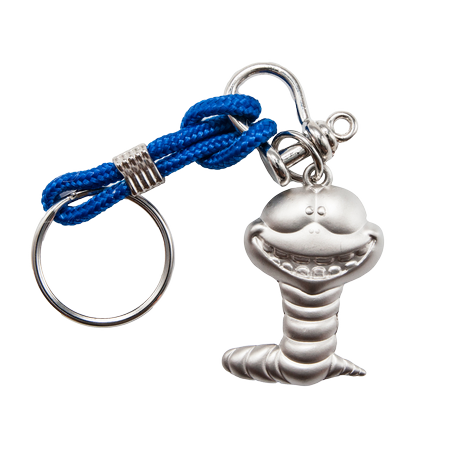 Hösti Schlüsselanhänger Metall &quot;Willi&quot;, blaues Band