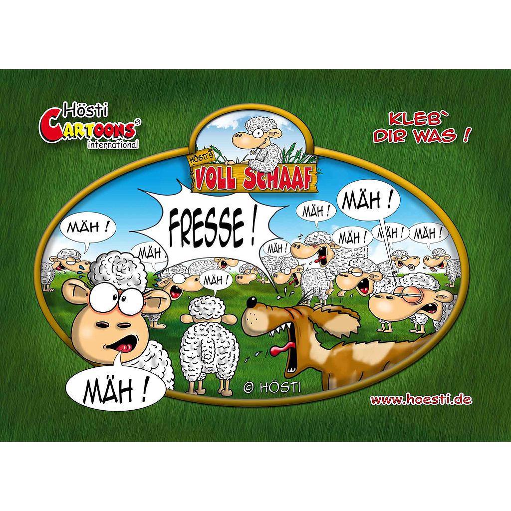 Klebe-Postkarte &quot;Fresse&quot;