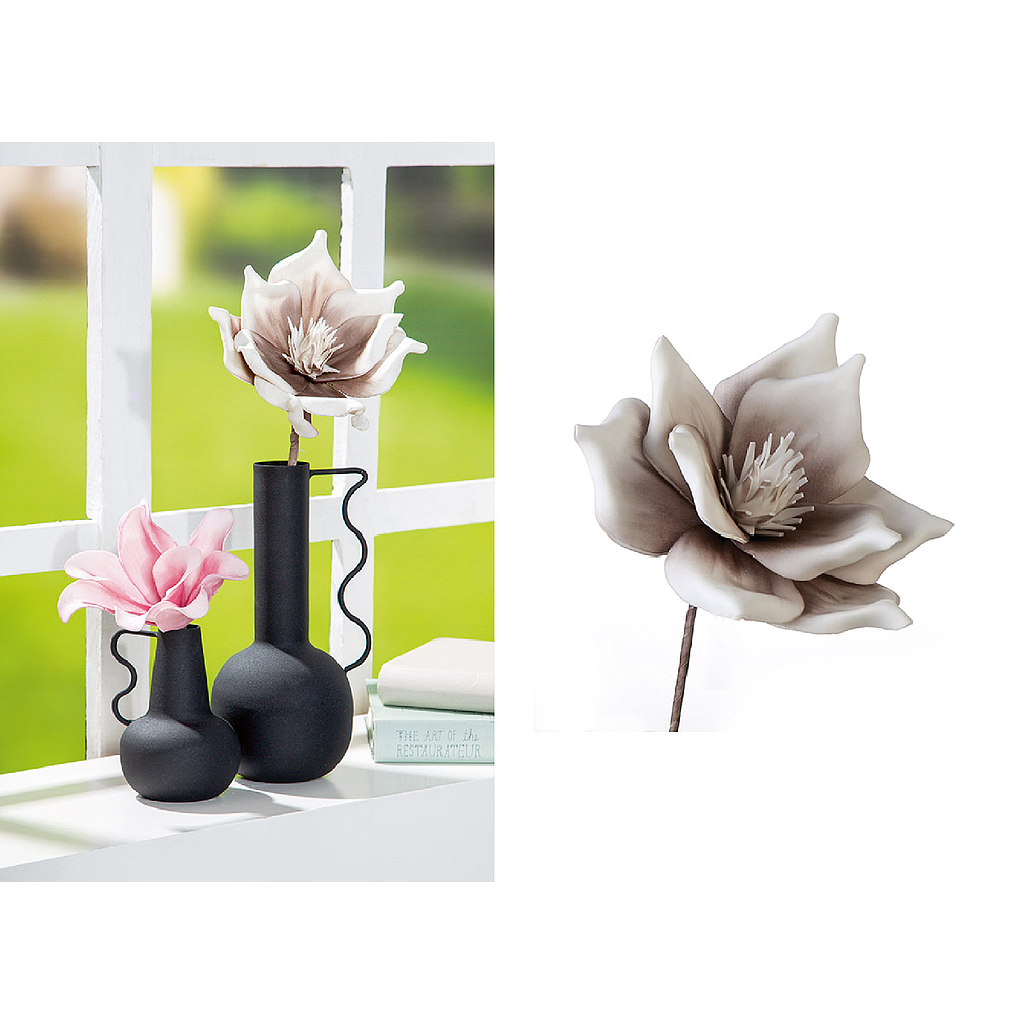 Foam Flower&quot;Lagarto&quot;taupe/weiss 1 Blüte 