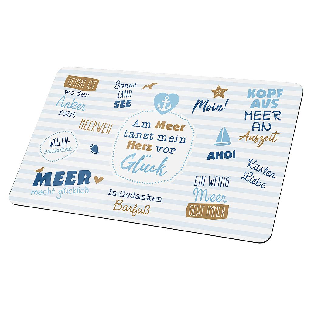 Brettchen Weisheit &quot;Am Meer tanzt mein Herz vor Glück&quot;