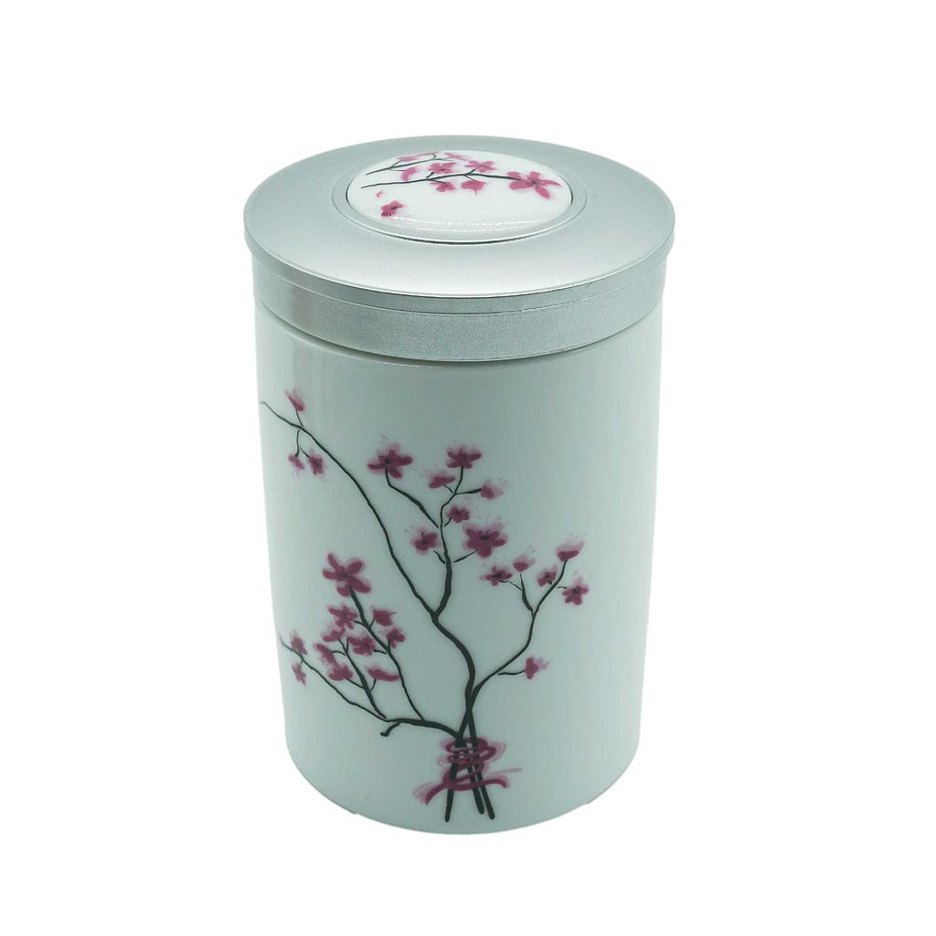 Porzellanteedose "Cherry Blossom" / 100 g / H. 11 cm / D. 7 cm