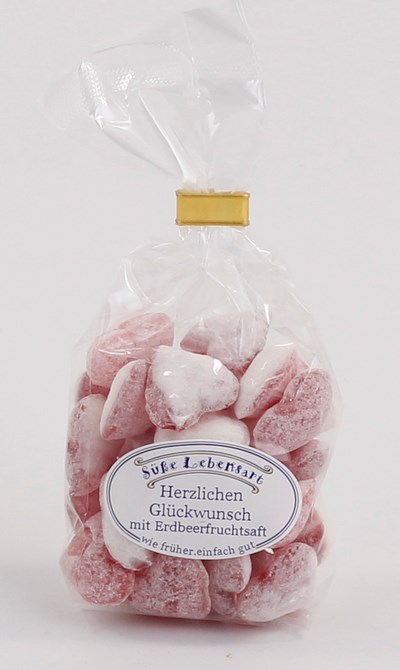 Herzlichen Glückwunsch, Erdbeer Joghurt Herzen, 120 g
