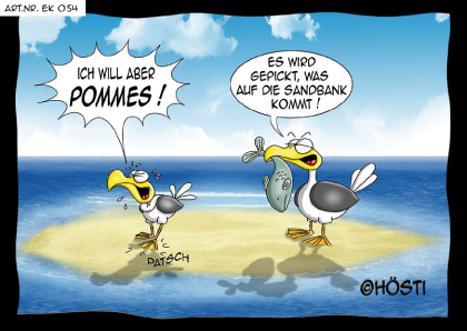 Hösti Postkarte "Ich will Pommes"