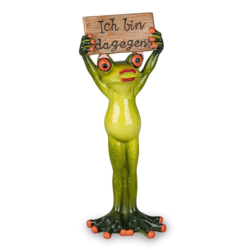 Frosch Protestfrau