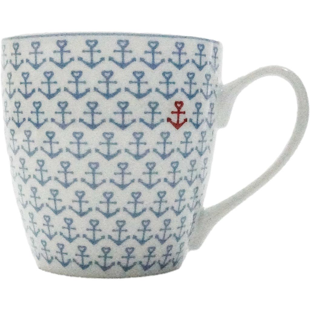 Jumbobecher Piet "Anker", hellblau, 480ml, spülmaschinengeeignet