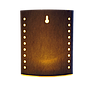 Dekoleuchte (LED), Ellipse, "Zuhause", Spruch, gestreift, Papier, creme, L. 6 cm, B. 13 cm, H. 16 cm