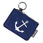 Filz Schlüsseltäschchen, Anker, blau
