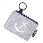 Filz Schlüsseltäschchen, Anker, grau