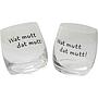 Wobbling Glass "Wat mutt dat Mutt" ca. 200 ml 2er-Set