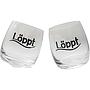 Wobbling Glass "Löppt" ca. 200 ml 2er-Set